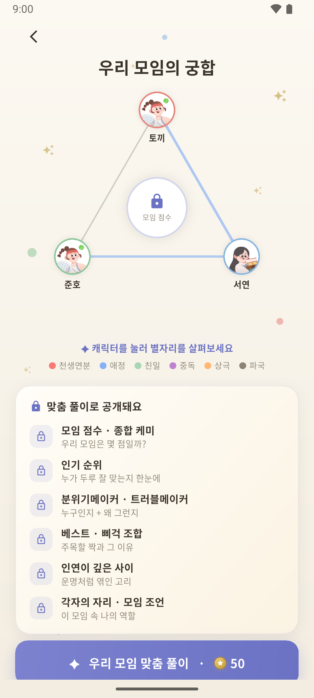 우리 모임, 케미는?